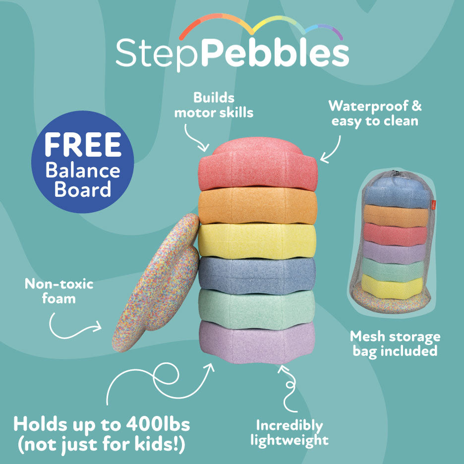 StepPebbles and FREE Balance Board | Pastel