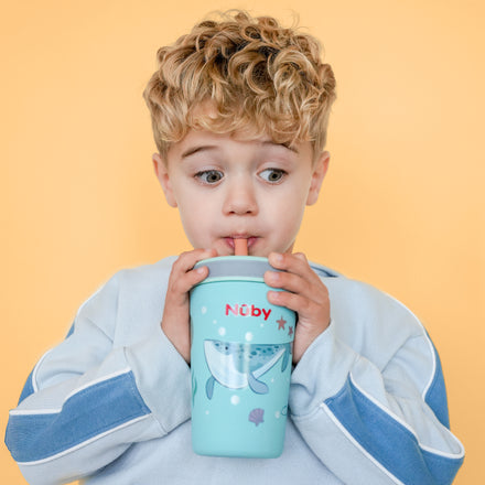 Thirsty Kids Flexstraw Stainless Steel Cup | Whales