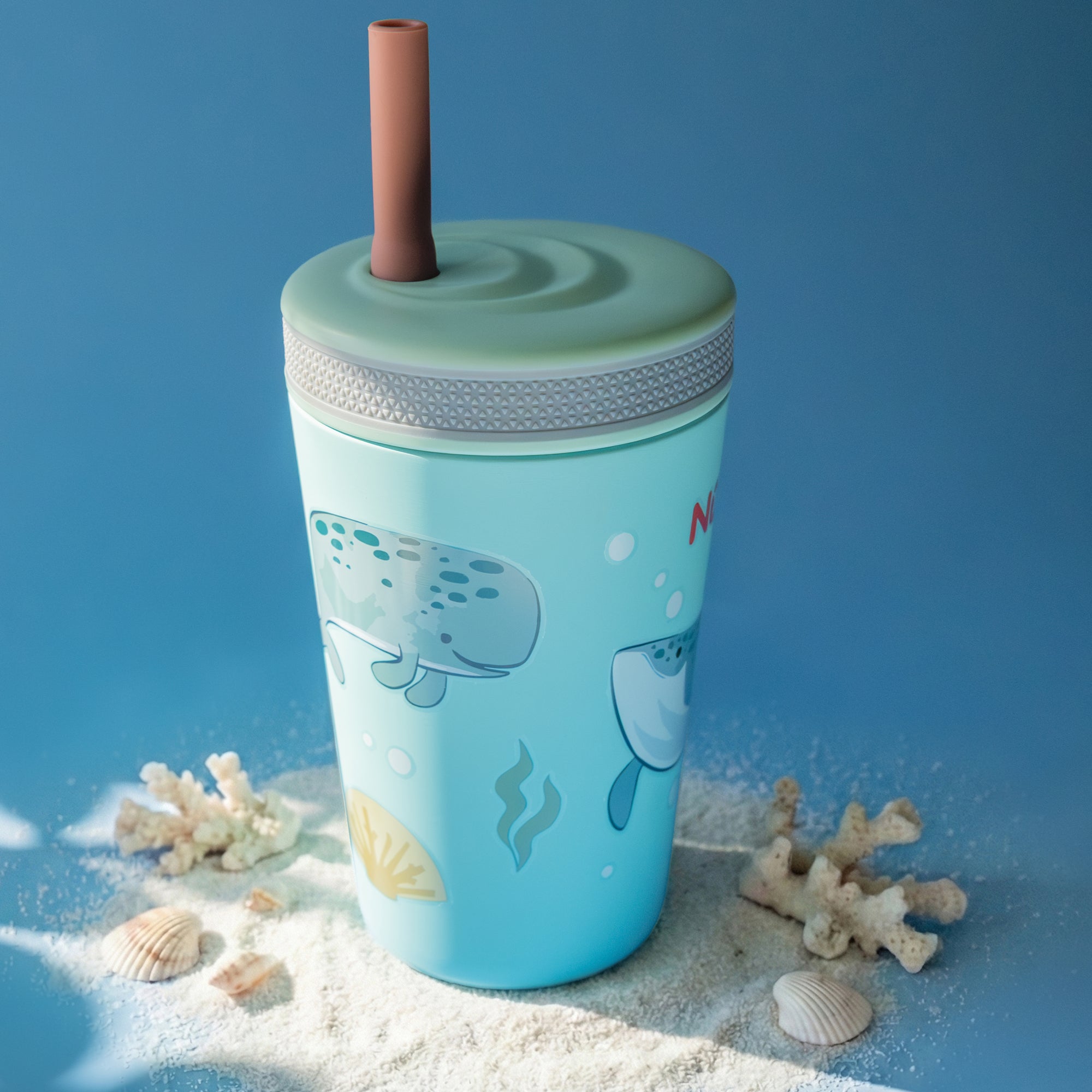 Thirsty Kids Flexstraw Stainless Steel Cup | Whales