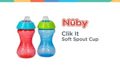 Clik-It Soft Spout Easy Grip Sippy Cup (3 Pack)