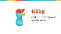 Clik-it Travel Straw Cup with Carabiner (3 Pack) | Red/Green/Blue