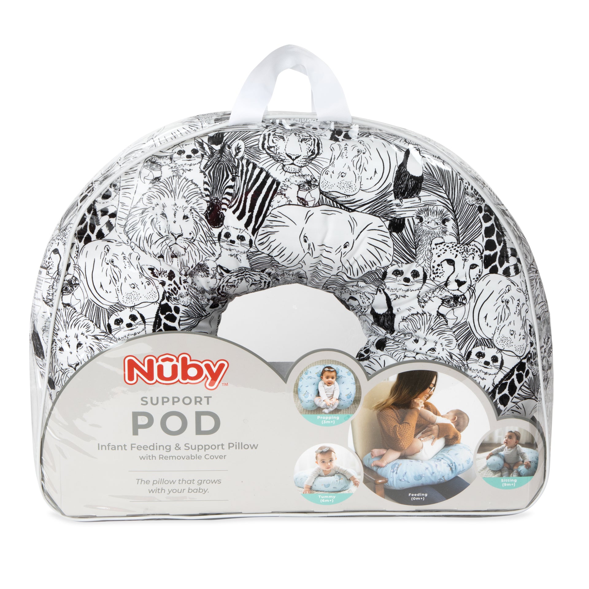 Support Pod Feeding & Nursing Pillow with Cover Nuby