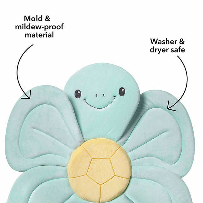 Nuby Turtle Baby Bath Cushion - Soft Sink Bathtub For Newborns 0-6 Months, Turquoise