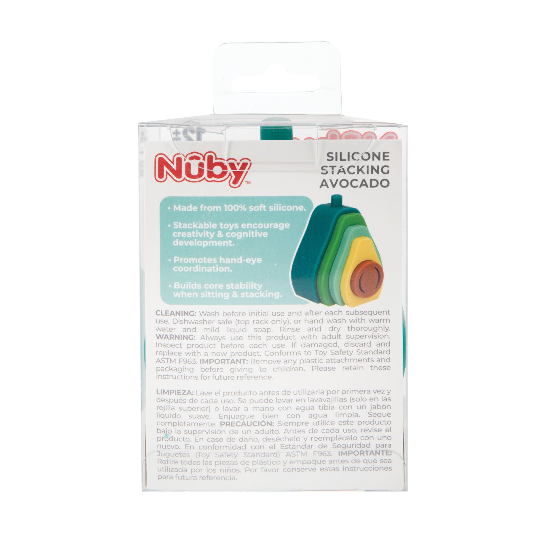 Silicone Stacking Avocado Toy - Nuby US