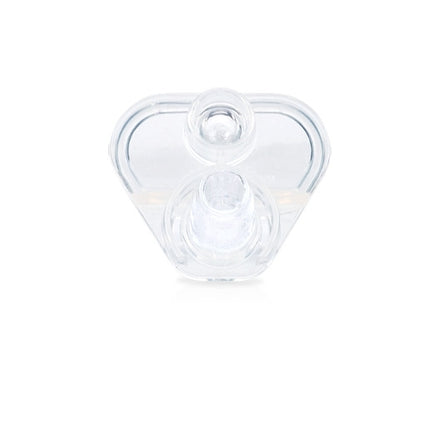 The Nuby Insulated Easy Sip Hard Spout Replacement Valve (2 pack) features smooth edges and a soft silicone valve for enhanced comfort and safety, shown from the front against a white background.