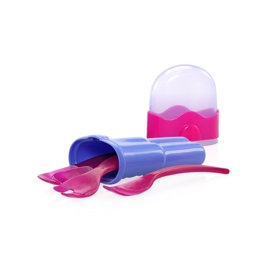 Fork & Spoon Travel Set with Case - Nuby US