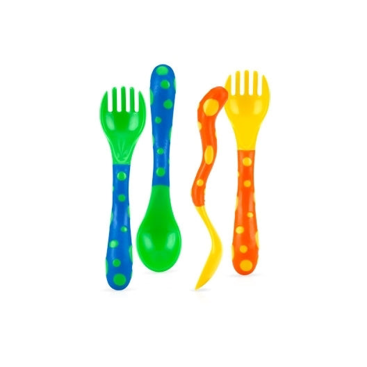 Fun Feeding Spoon & Fork - 2 sets - Nuby US