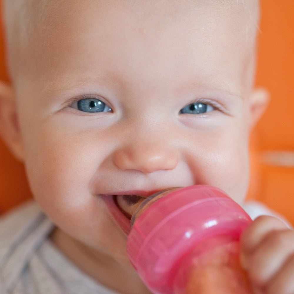 E-Z Squee-Z Silicone Baby Food Dispenser | Blue – Nuby