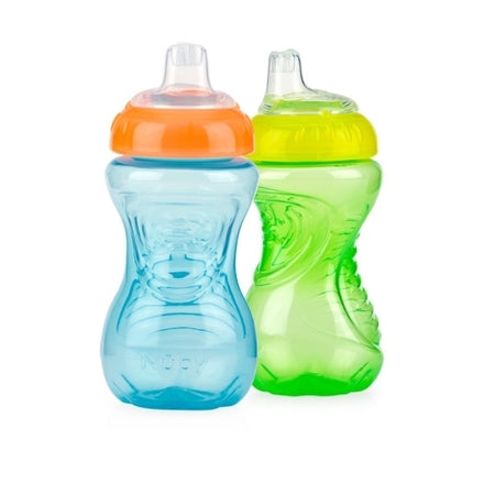 2 In 1 Sippy Cups for 1 Year Old Toddlers with Spout & Straw, 2PCS