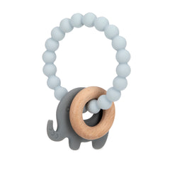 Wood + Silicone Natural Teether Ring - Nuby US