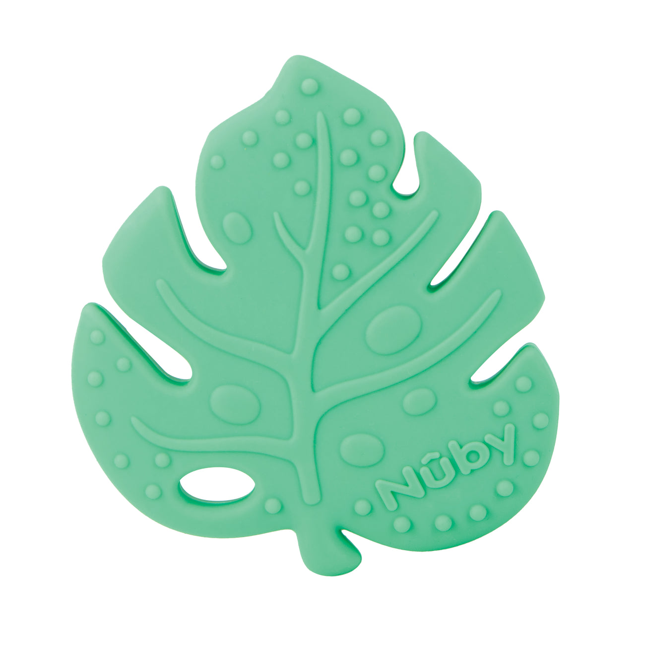 Silicone Teether with Pacifinder - Leaf - Nuby US
