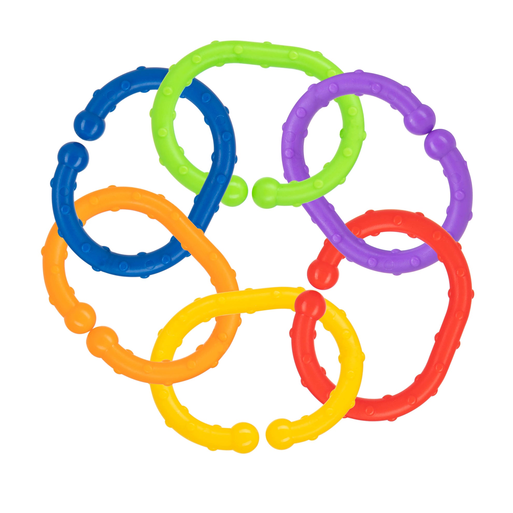 Linkables Teething Toys Primary Colors 18 pack