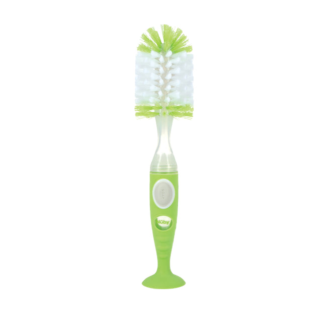 Nuby Easy Clean Soap Dispensing Bottle Brush with Suction Base Review! -  Fun Learning Life