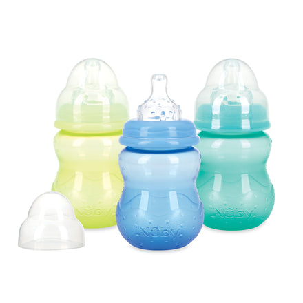 Non-Drip Wide Neck 8 oz Baby Bottle (3 Pack)