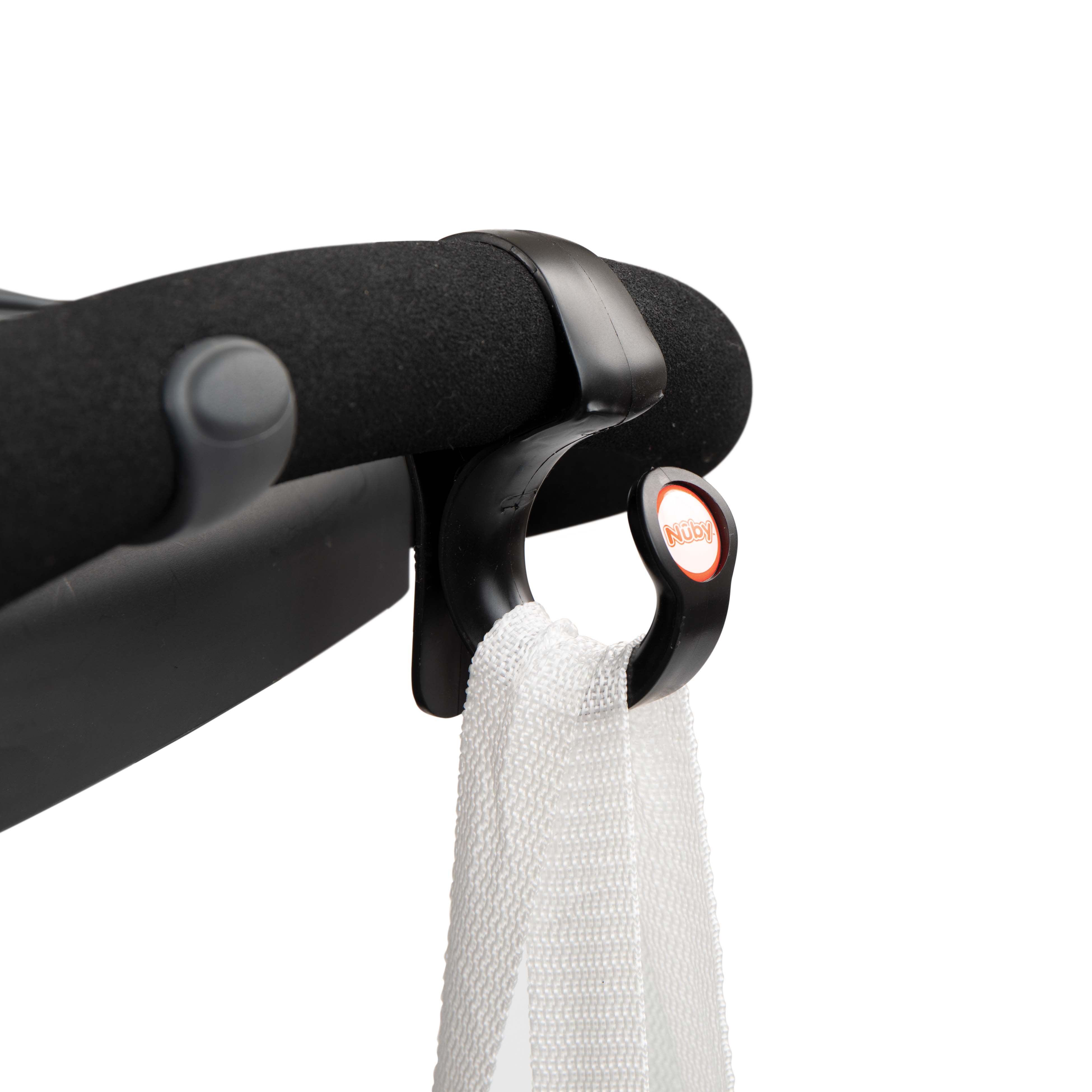 Non Slip Stroller Hook 2 Pack Black