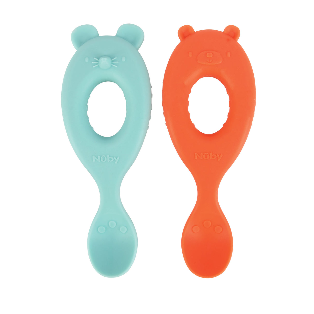 Silicone Easy Grip Spoons (2 Pack) - Nuby US
