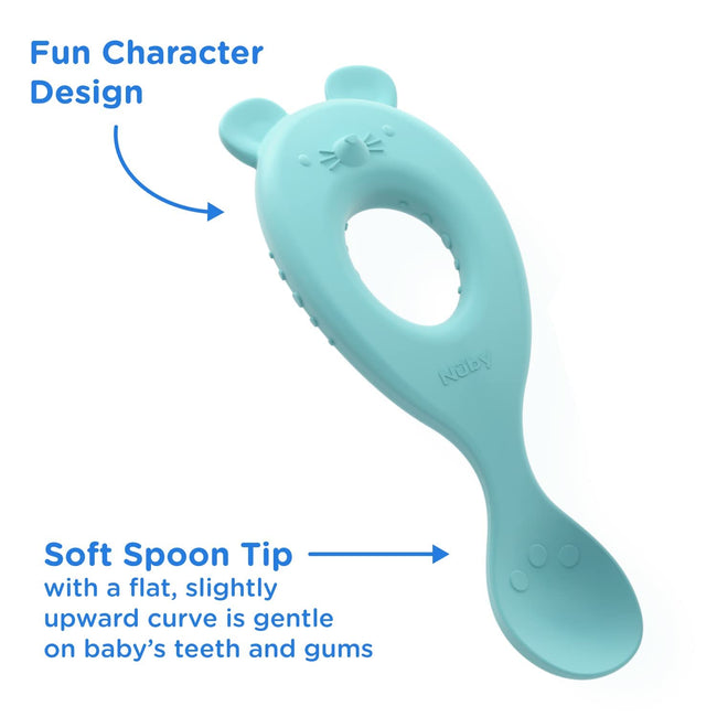 2-in-1 Hot Safe Feeding Spoons (4 Pack) – Nuby