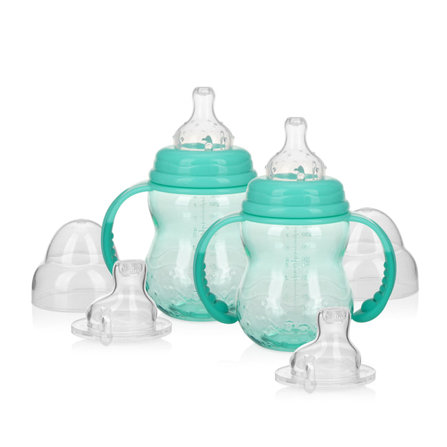 Nuby No-Spill Sippy Cup with Flex Straw for Boys - (3-Pack) 10-Ounce  Bottles - Training Sippy Cups for Toddlers 12+ Months