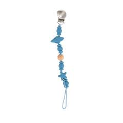 Silicone and Wood Beaded Pacifier Clip - Nuby US