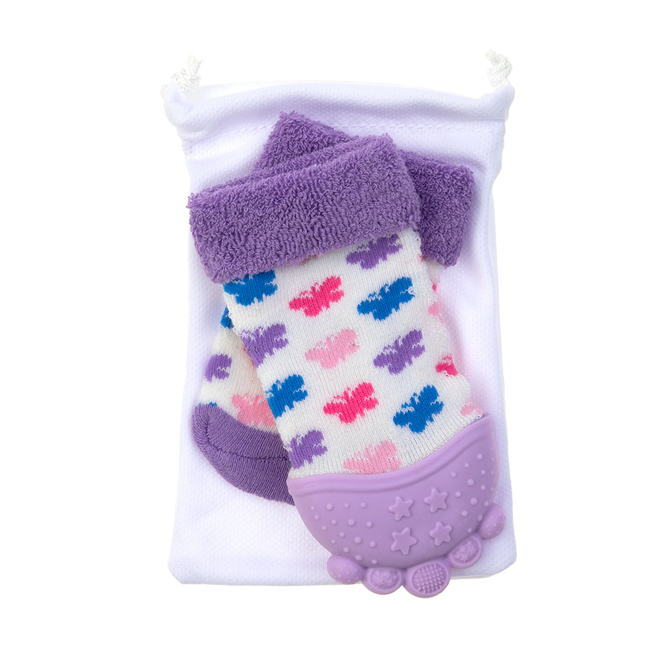 Soft Teether Sock Set with Travel Bag