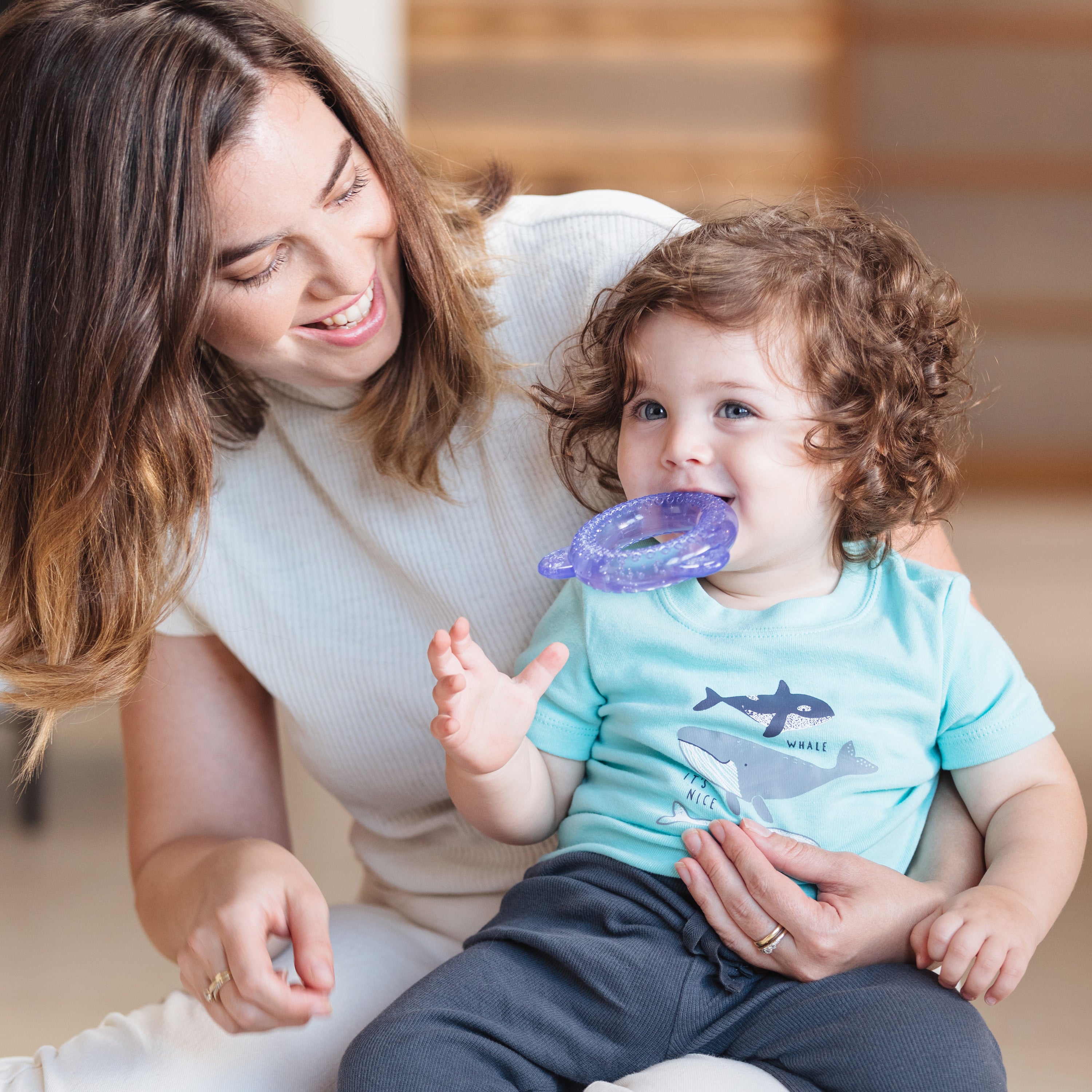 IcyBite Ocean Rings Teething and Stacking Toy - Nuby US