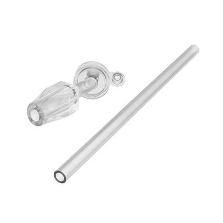 The Nuby US Thirsty Kids Flip-it REFLEX Replacement Spout (2 pack) rests on a white background, a sleek and practical accessory designed for your leak-resistant cup.