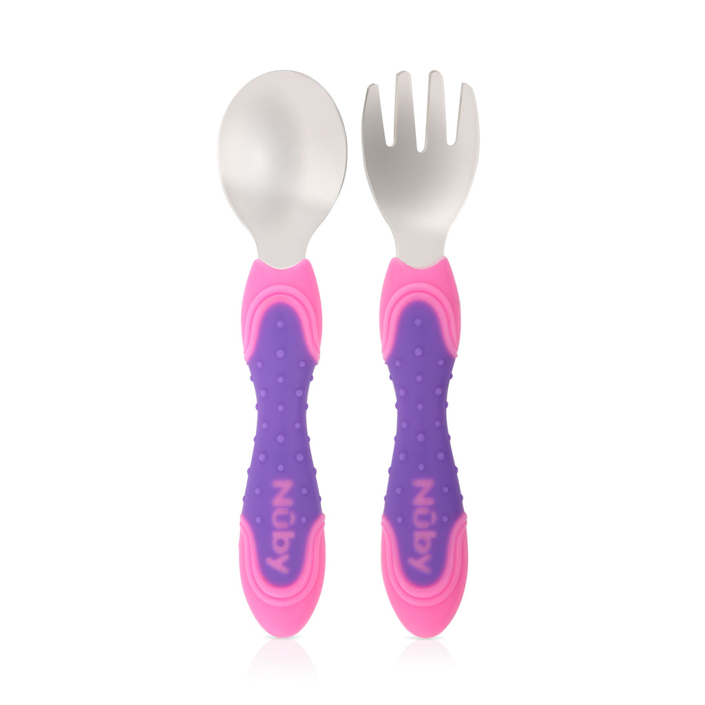 Nuby Toddler Training Fork & Spoon Set - Shop Dishes & Utensils at H-E-B