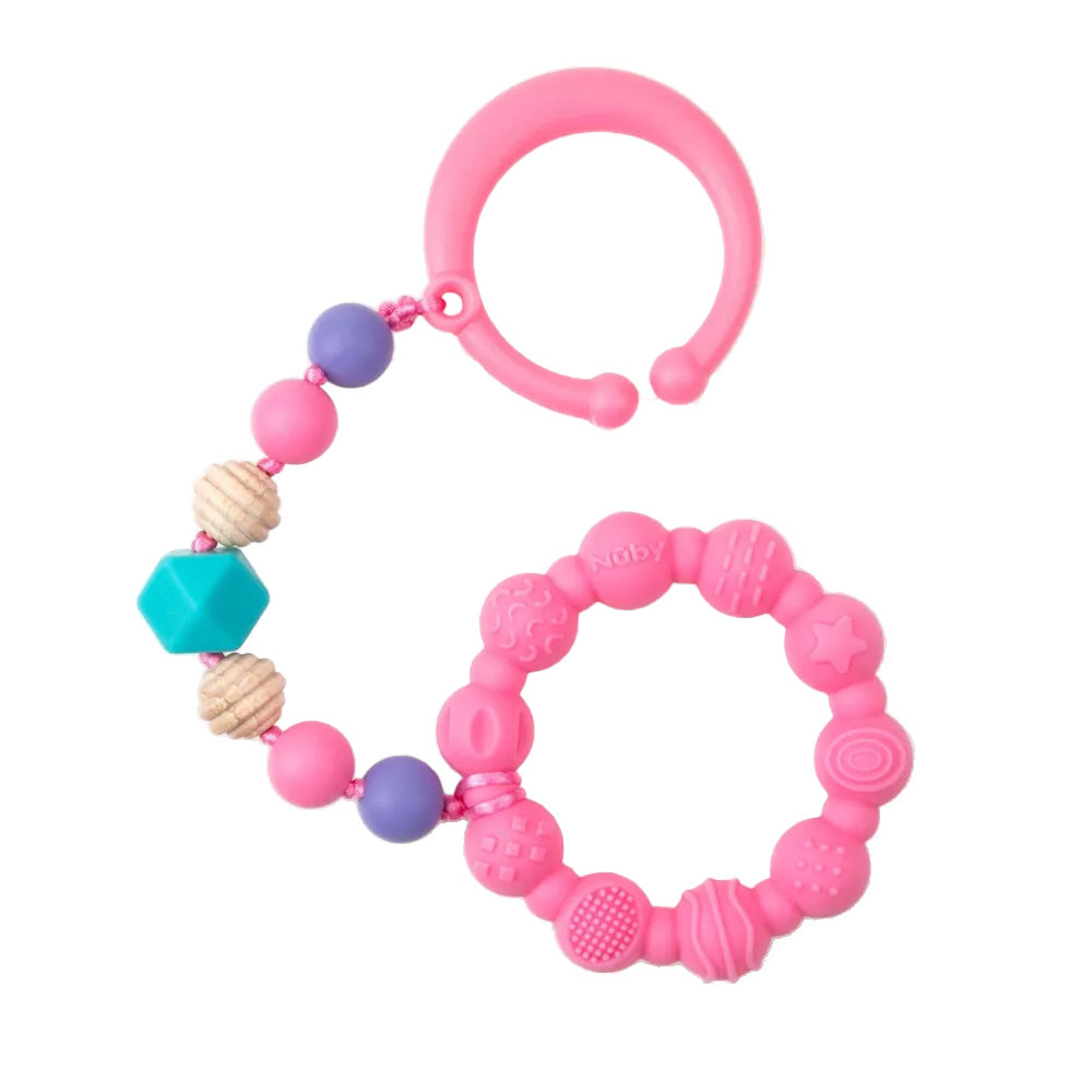 Tag a Long Teether Travel Teething Ring Nuby